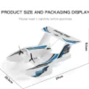 Planeur RC AquaSky KF603 avec dimensions de produit indiquées, 29cm de longueur, 25.5cm de largeur et 11.5cm de hauteur, prêt à voler.