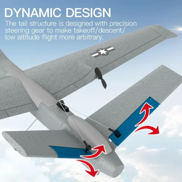 Design aérodynamique avec structure de queue précise pour décollage et atterrissage du planeur RC Z51 Predator - disponible sur véhicule-rc.store