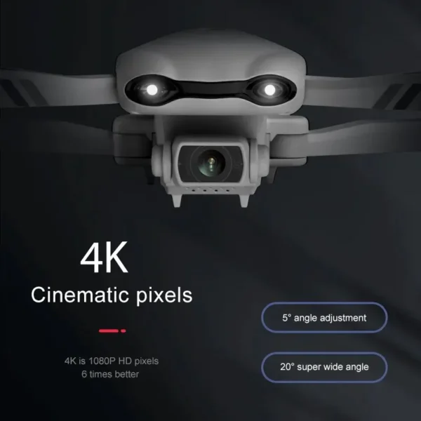 Caméra 4K de haute qualité sur drone avec réglage d'angle et vision super large de 20° pour des captures cinématographiques
