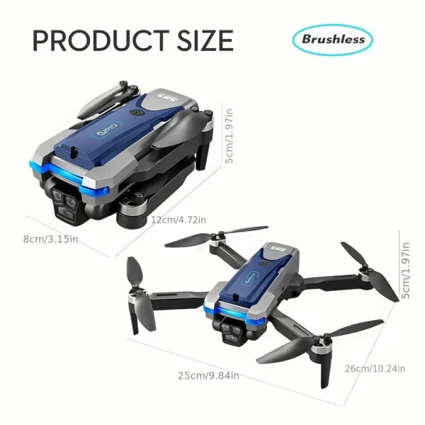 Drone SkyEagle S8S quadricoptère pliable avec caméra 8K HD et évitement d'obstacles à 360 degrés