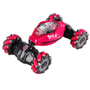 Voiture télécommandée 4WD RC Stunt Car rouge avec contrôle par montre