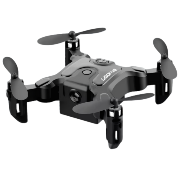 Mini drone V2 pliable avec caméra 4K, idéal pour capturer des images stables en intérieur et en haute résolution.