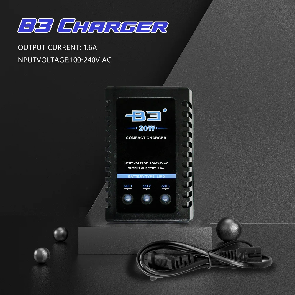 Chargeur compact B3 20W pour batteries LiPo de voiture RC