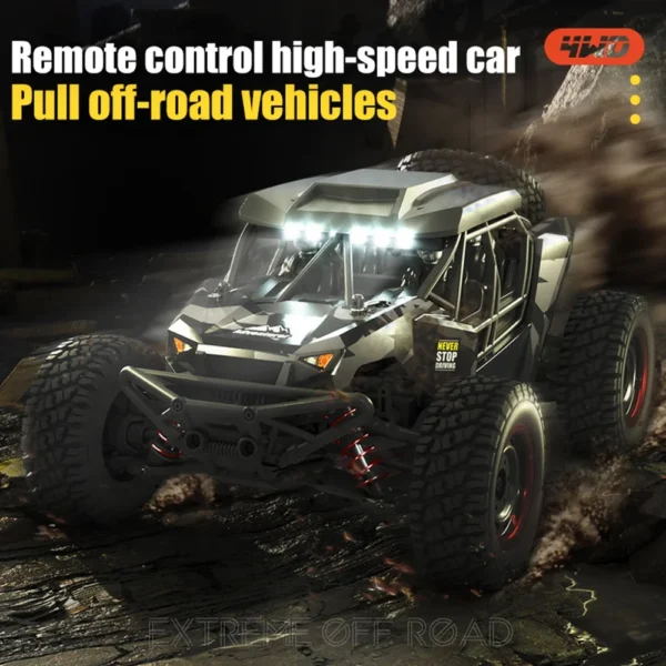 Voiture RC 4x4 50 kmh Modèle camouflage SCY-16106, buggy 4WD tout-terrain avec LED frontales